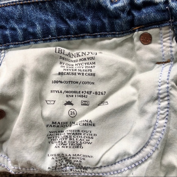 BLANK NYC Barrow Jean Shorts in Earth Blues - Picture 8 of 8